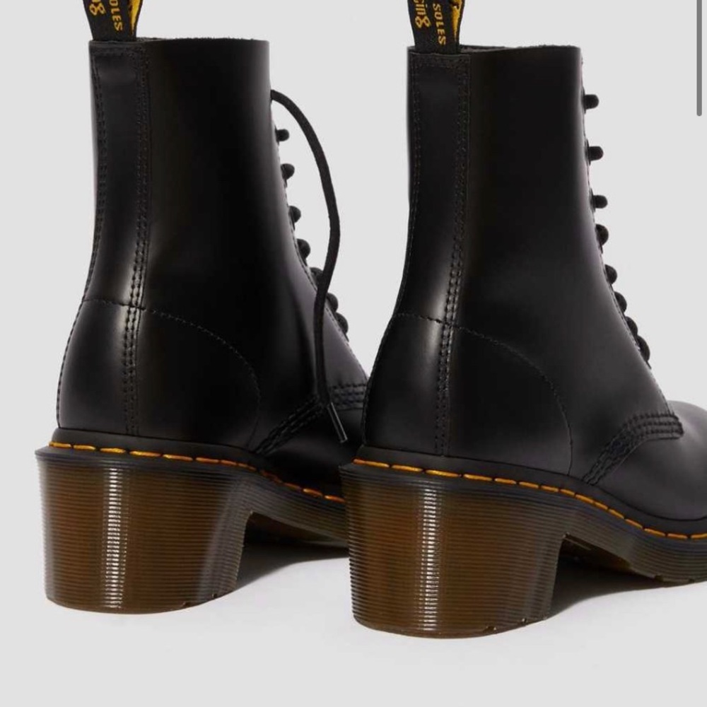 NEW DR MARTES CLEMENCY SMOOTH LEATHER HEED BOOTS - Picture 5 of 12
